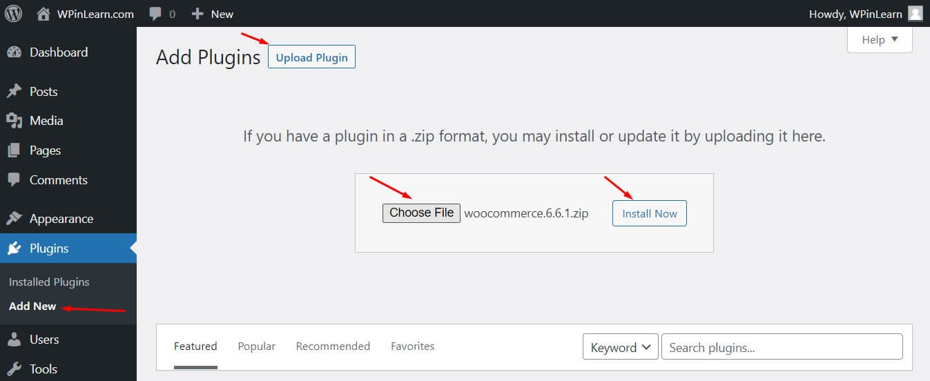 install plugins using zip file
