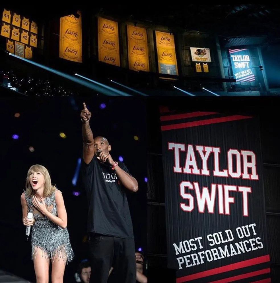 (Kobe e Taylor durante a 1989 World Tour/ Reprodução)