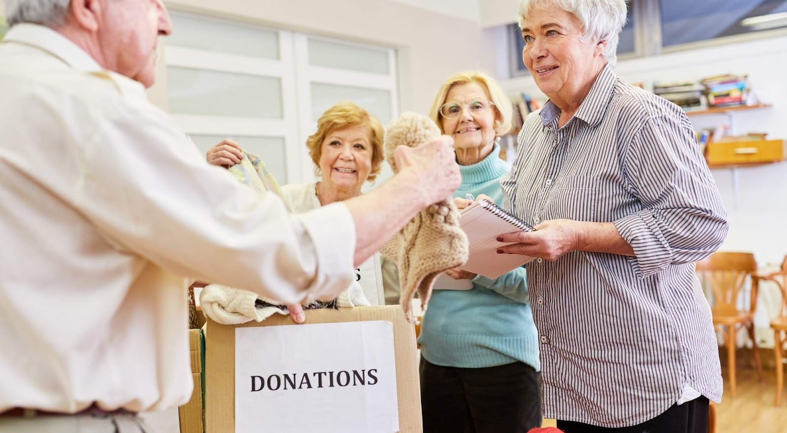 Group of seniors volunteering