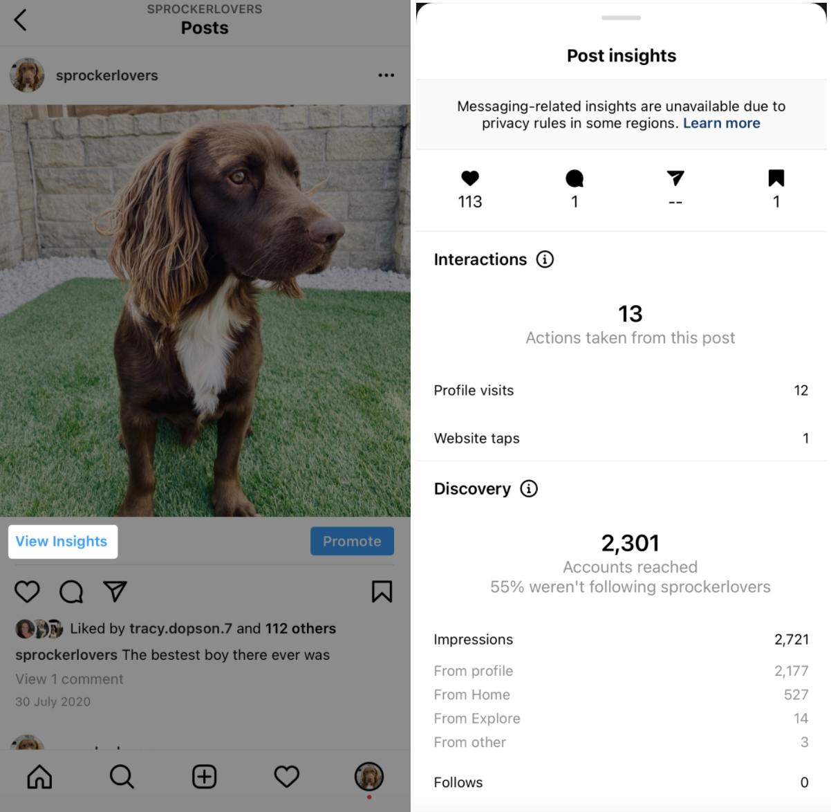 how to find instagram post insights 