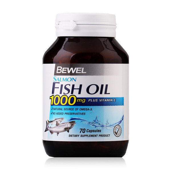 5. อาหารเสริมเพิ่ม DHA ตรา Bewel Salmon Fish Oil 1000 mg Plus vitamin E