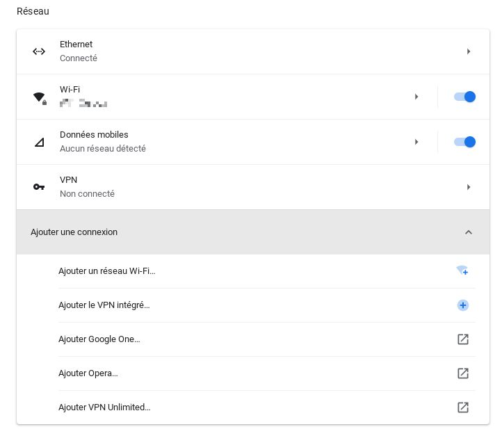 L'association d'un appareil avec le Bluetooth est modifié dans chromeOS