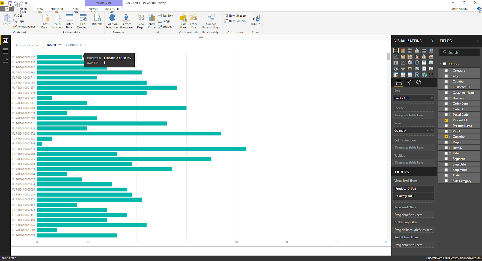 Getting Started - Your First Bar Chart in Microsoft Power BI 40