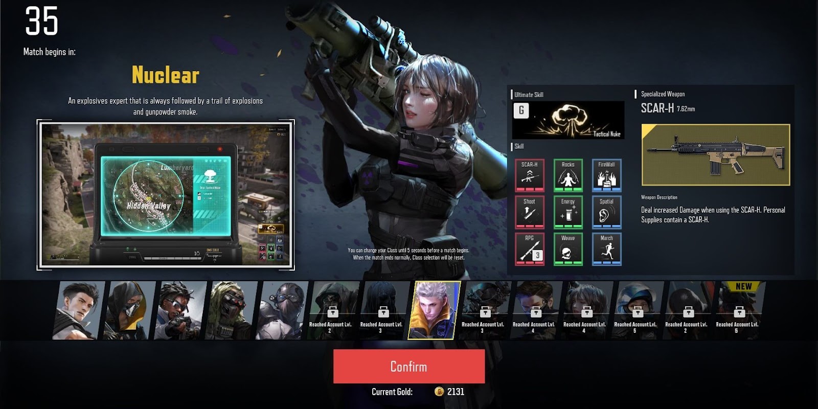 Nuclear Super People Class Selection Screen
