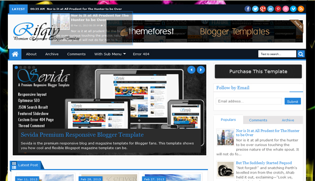Top 5 most popular blogger theme of MKRdezign
