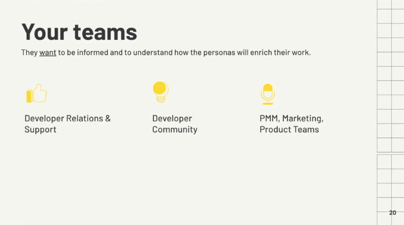 teams need to be informed of everything in developer marketing