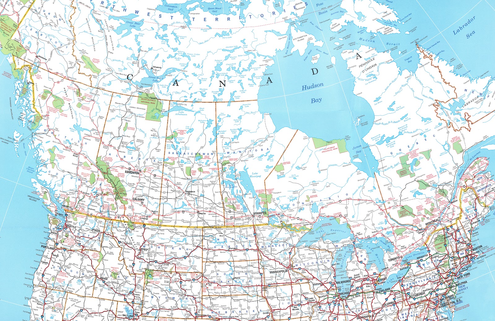 Gousha North America Map by Glen Pawelski