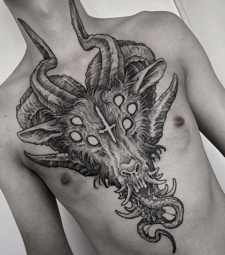 Octopus Chest Tattoo