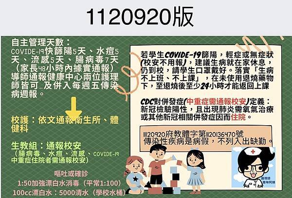 112學年健康中心週報與傳閱各學年主任-B組雅琳阿姨業務轉達