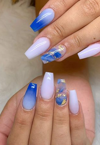 Fantasy ombre coffin nail