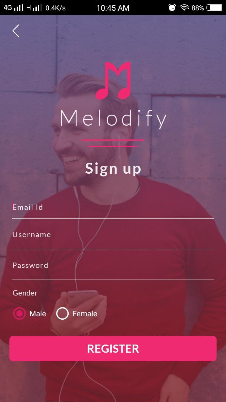 Melodify Sign-up
