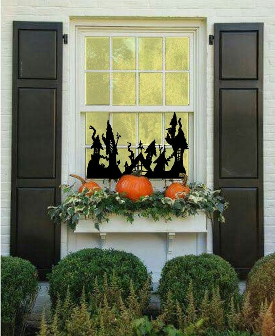 Spooky Window Silhouettes