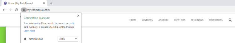 Fix issue Your Connection To The Site Is Not Fully Secure