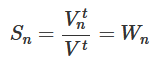 Formula: Share of each n token