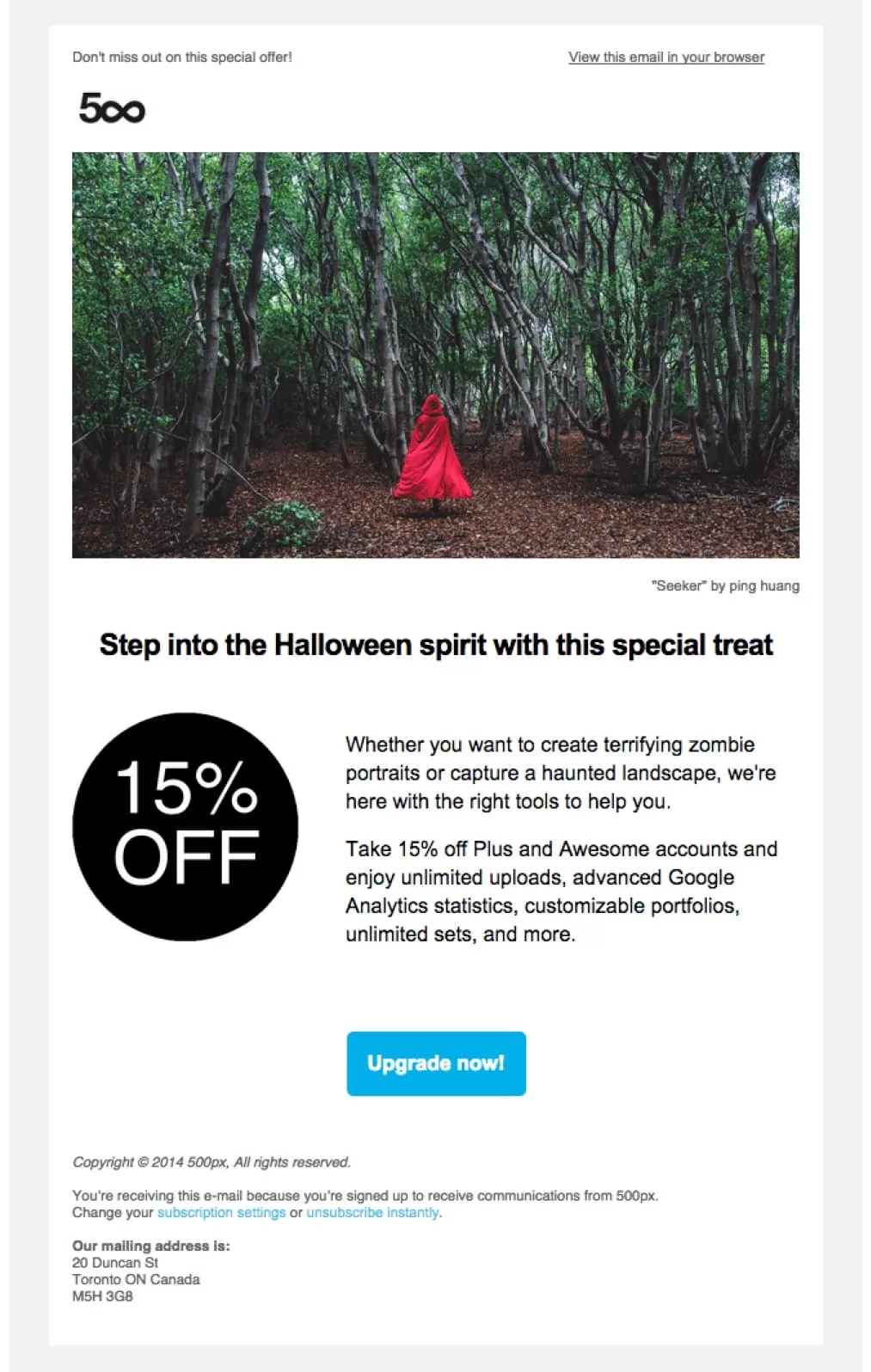 promotional email marketing example