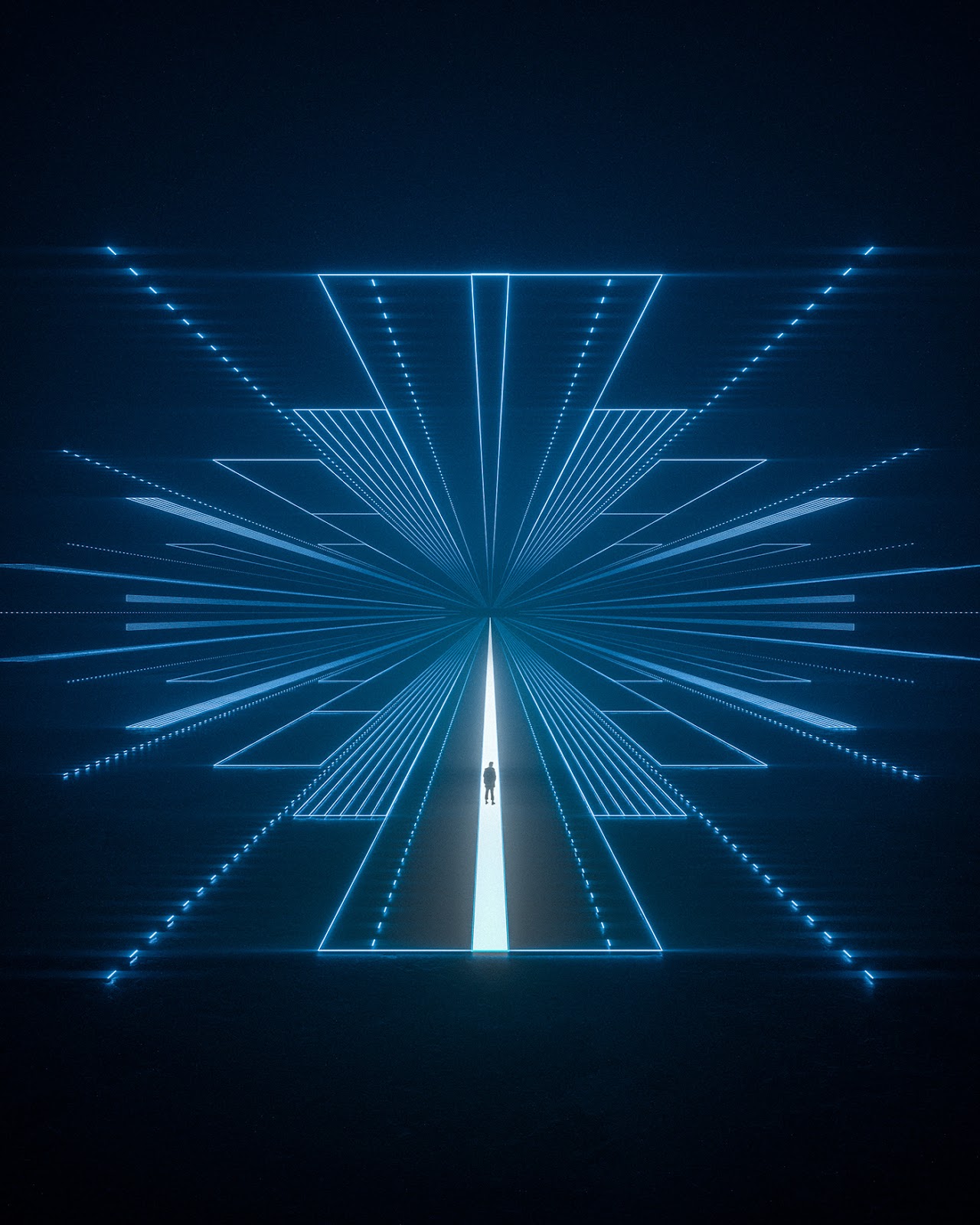 3D cinema4d depth geometric light lofi neon octane Perspective Render