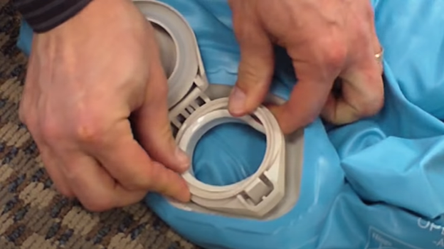 Fitting the vinyl ring into the replacement valve