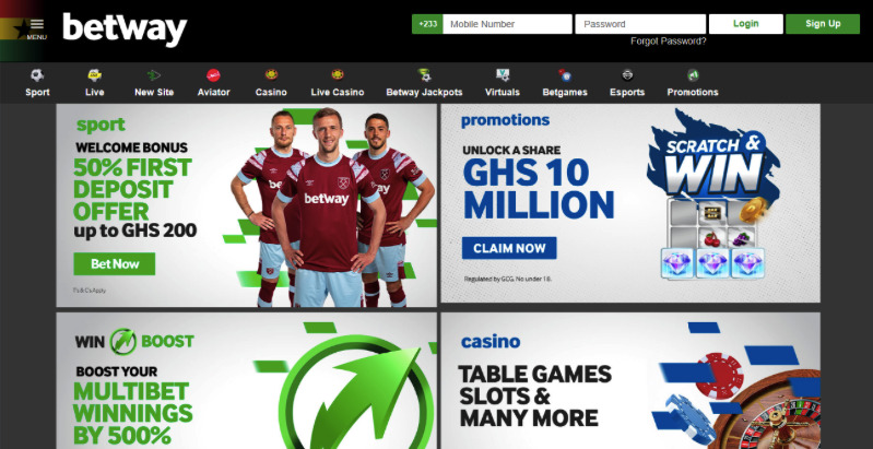 BetWay Bonus Packages and Promotions