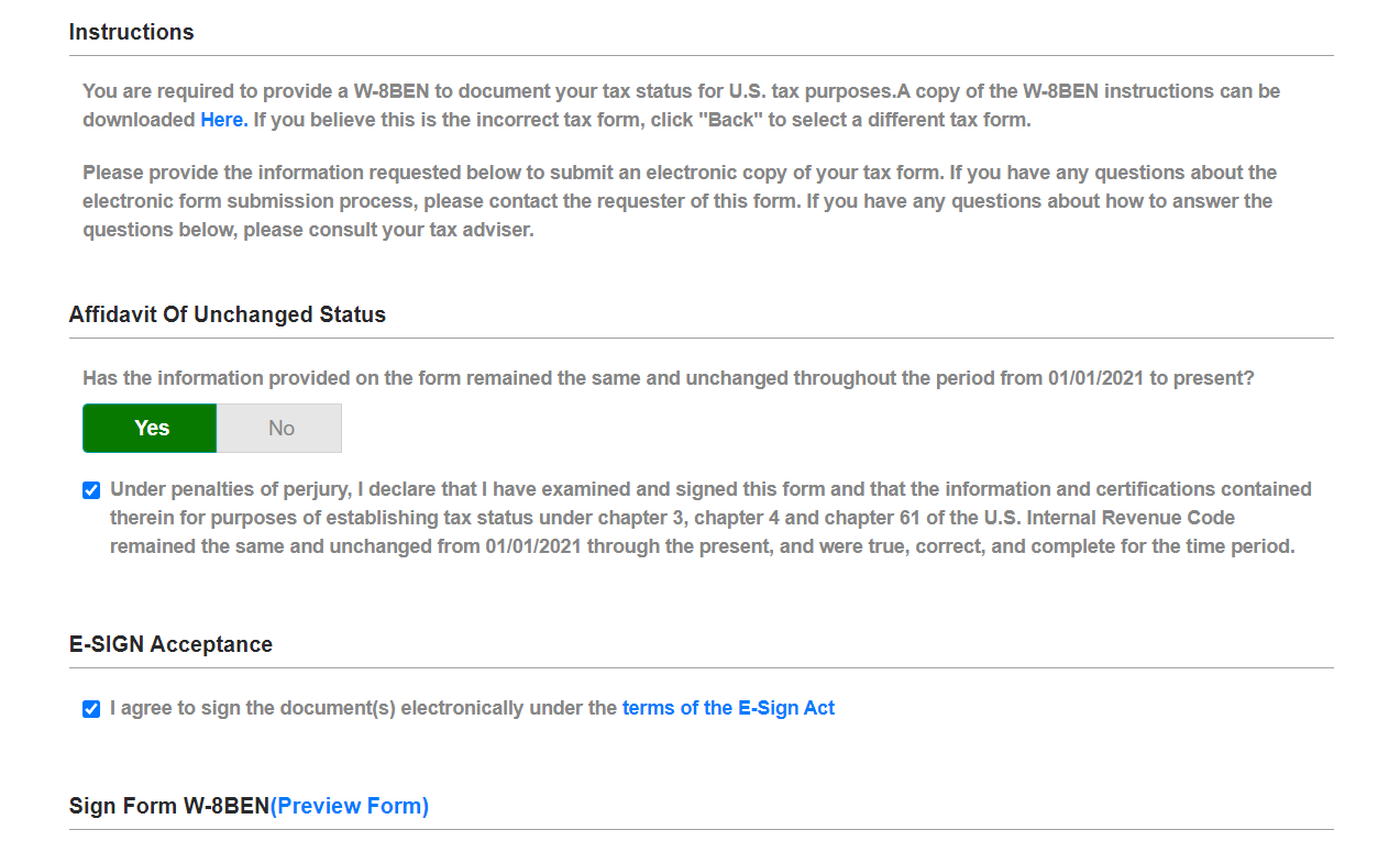 E-Sign acceptance on TD Ameritrade Registration in Malaysia