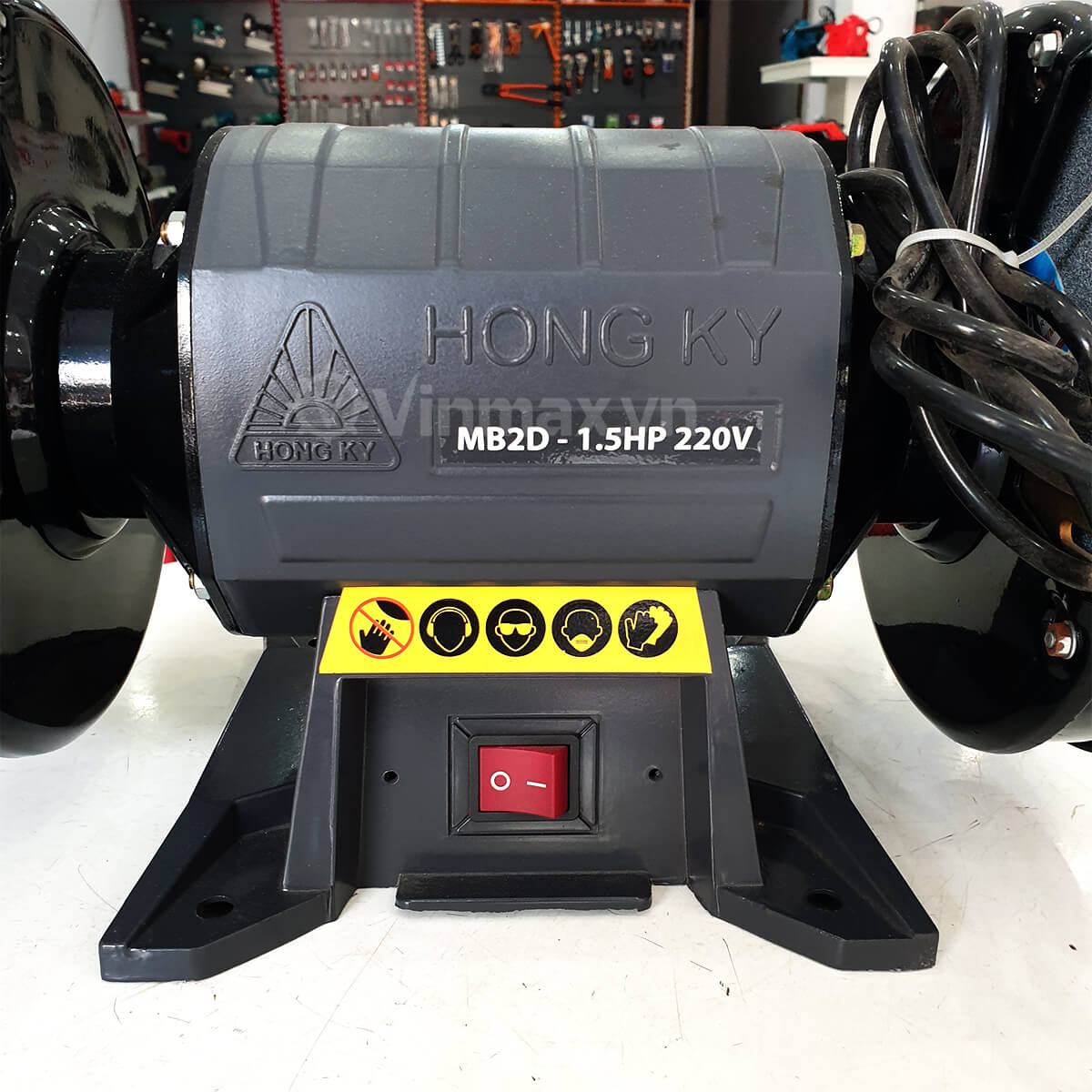 Máy mài bàn 2 đá Hồng Ký 1,5HP 380V 2.800V/p - GLA-H1.132