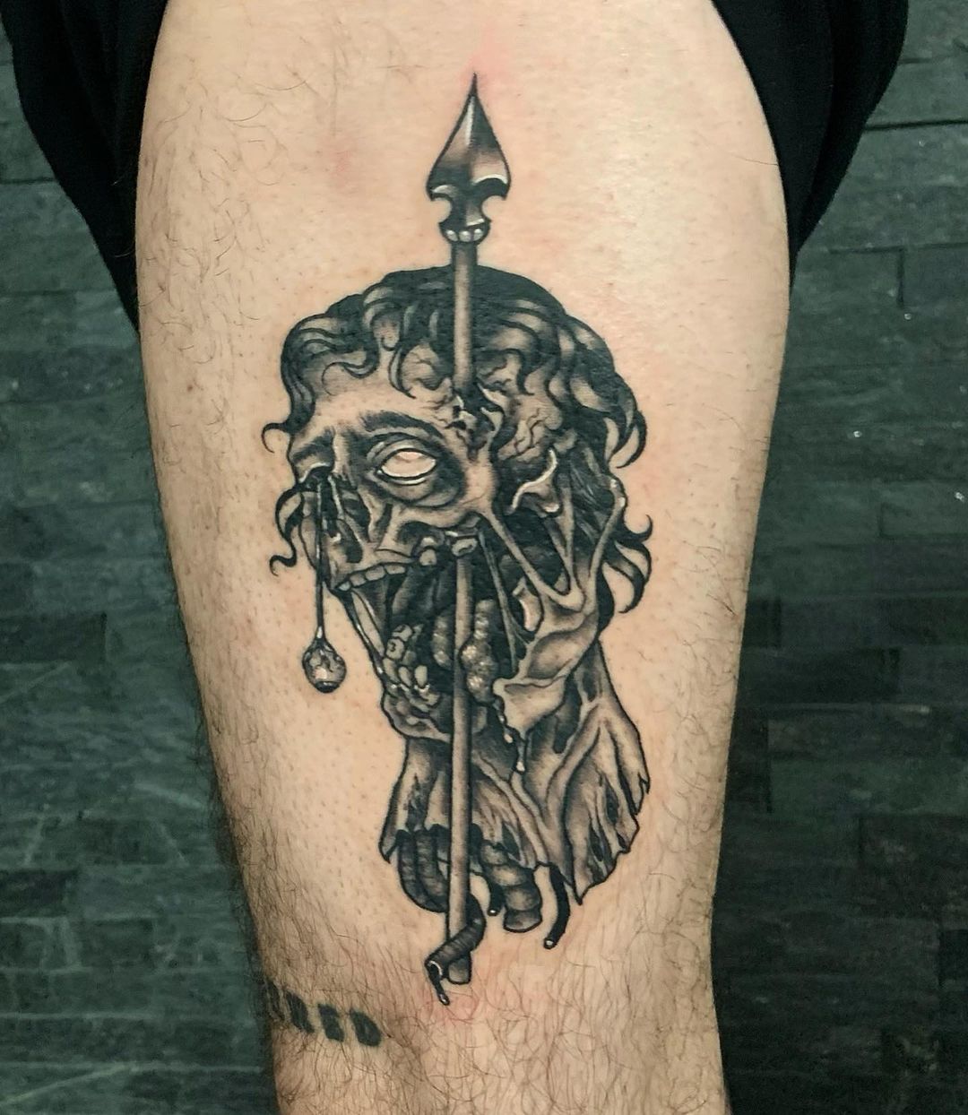 Impaled Zombie Tattoo