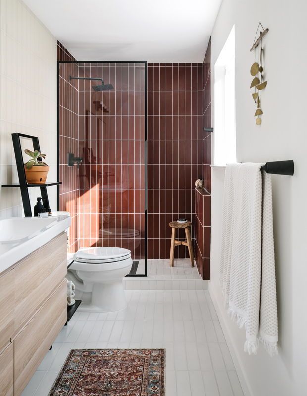 striking tile color to neutral design disrupt the bathroom style