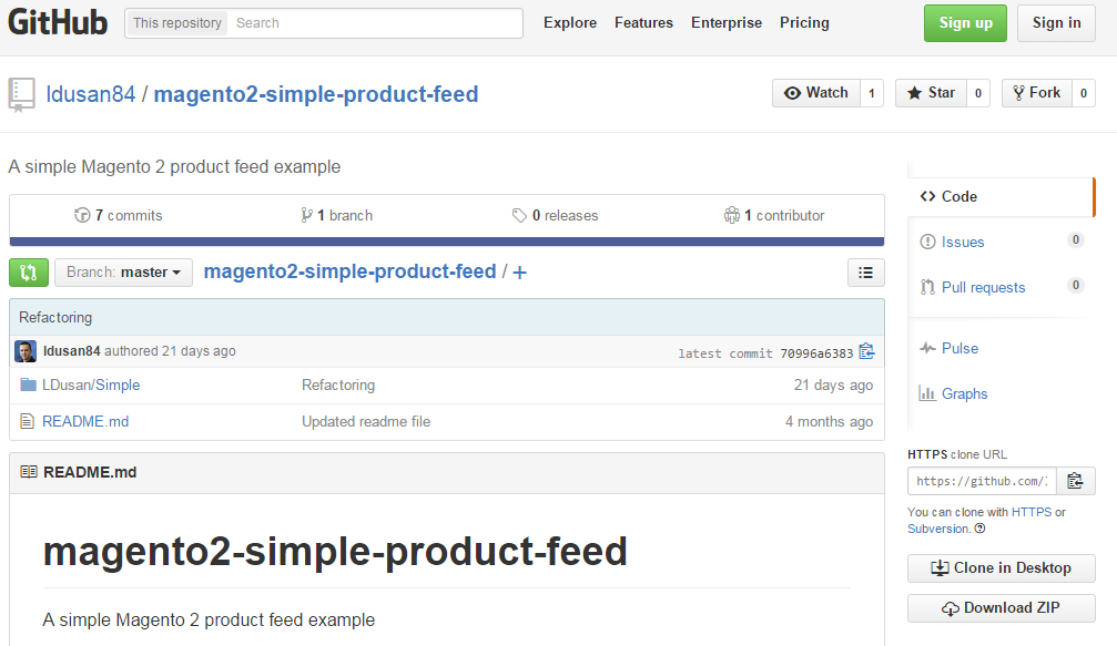 Simple Product Feed for Magento 2