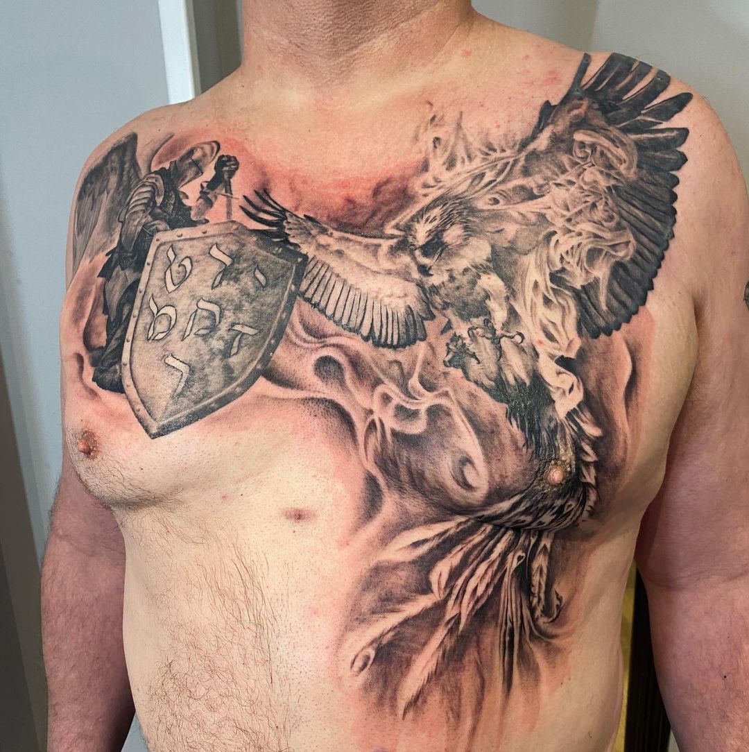Warrior And Phoenix Tattoo