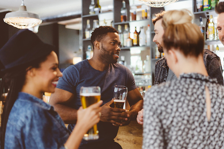 Make new friends at the bar or make new friends bar