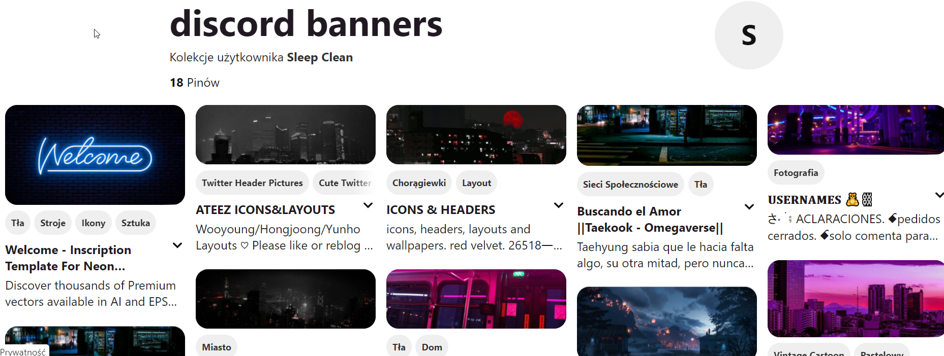 example of discord banners on pinterest