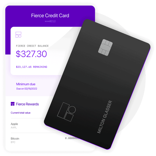 Virtual mock image of the Fierce 1.5% cash back Credit Card expected to be released soon. 