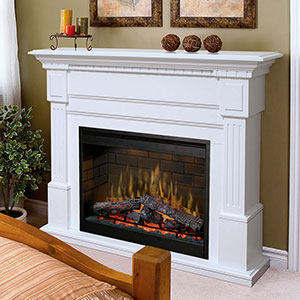 White Electric Fireplace