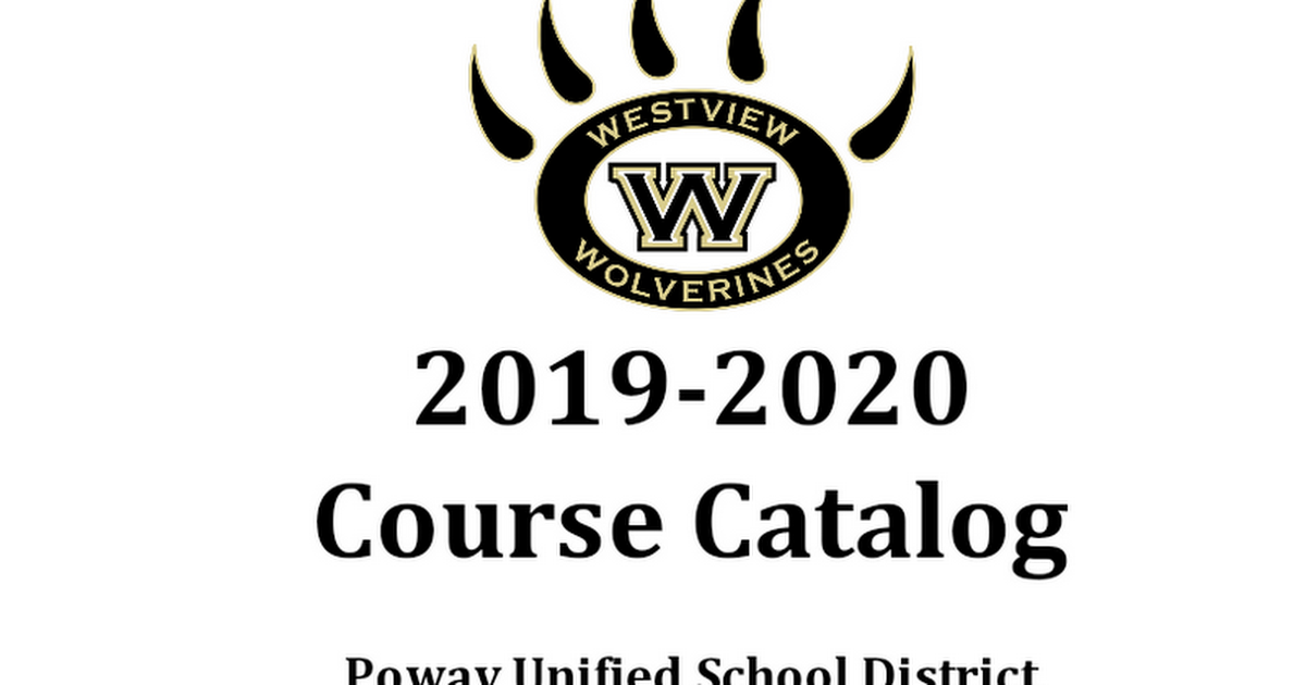 Course Catalog 20192020 Google Docs