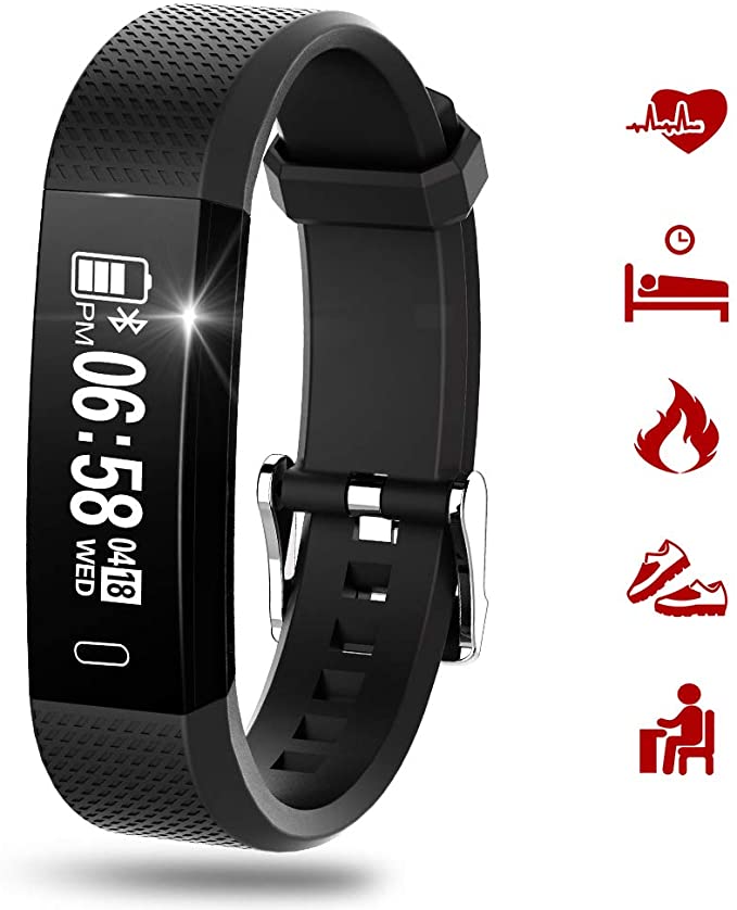 RIVERSONG Fitness Tracker Activity Heart Rate - Waterproof Smart Watch with Sleep Step Distance Calories Wristband Bracelet Pedometer for Kids Women Men