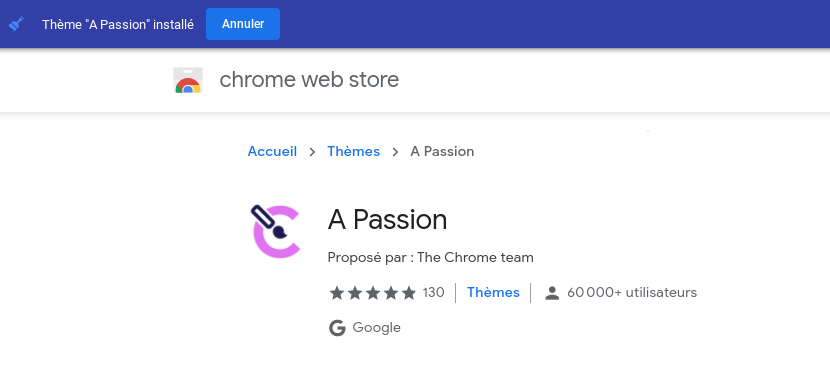 Nouveaux thèmes pour Google Chrome