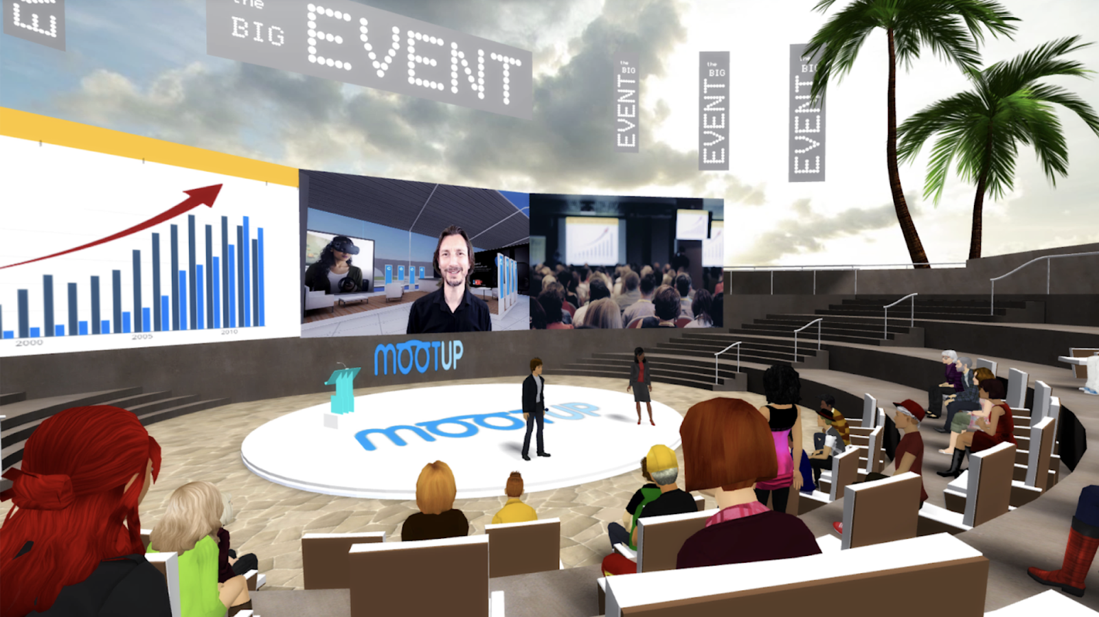 An event taking place inside a virtual environment.