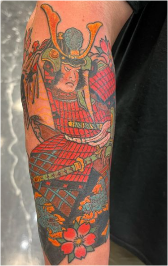 Coloured Samurai Tattoo