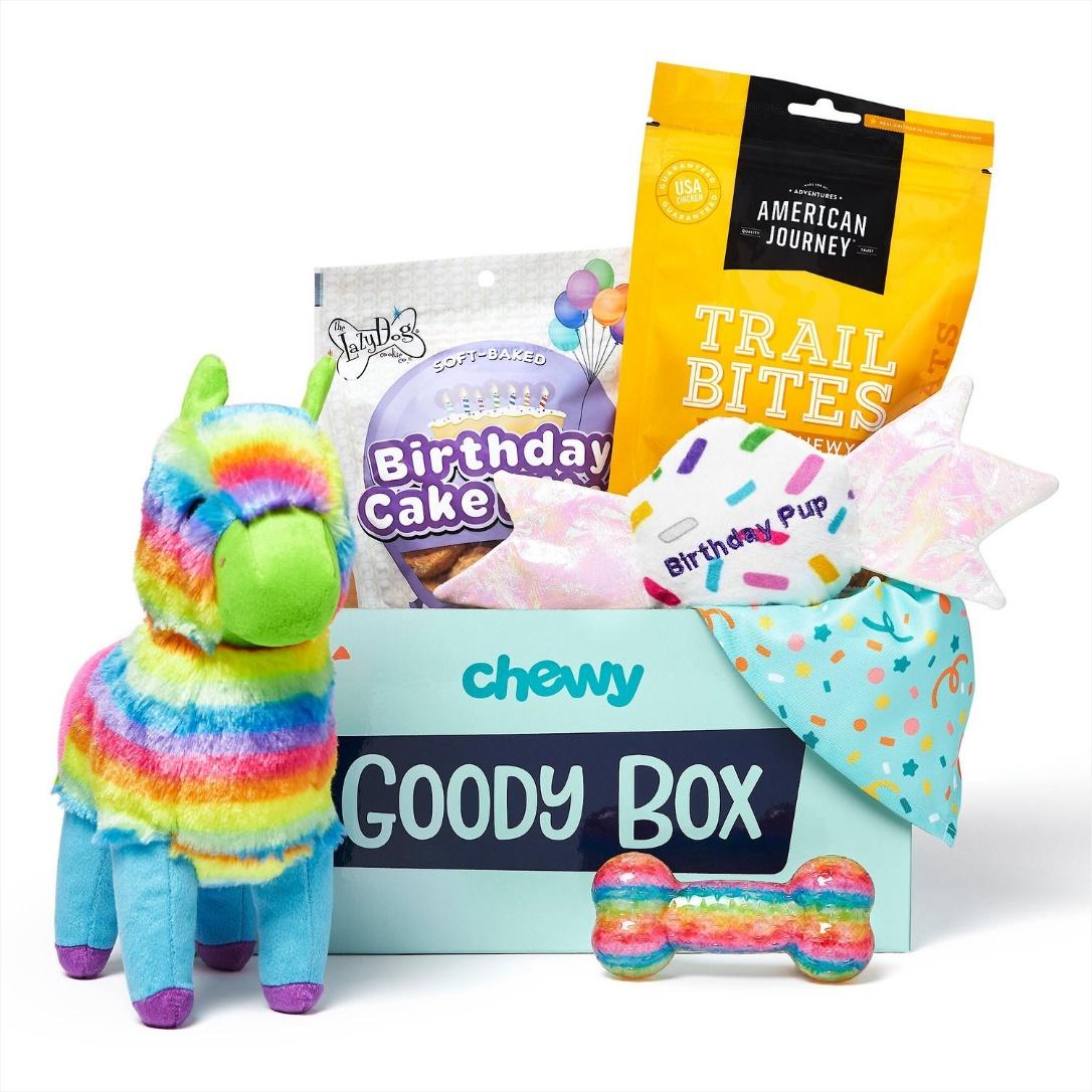 GOODY BOX Birthday Dog Toys, Treats, & Bandana, XS/Small - Chewy.com