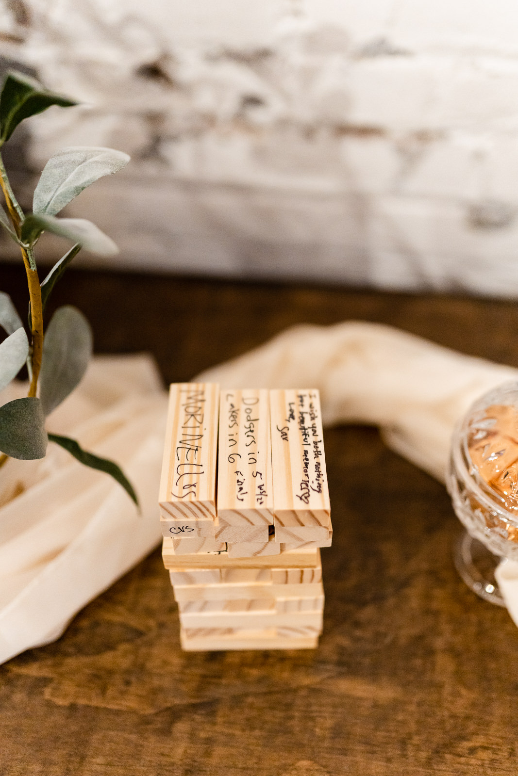 wedding guest book jenga