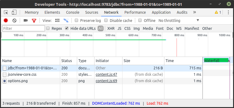 Performance measure before using Speedment to aggregate JSON