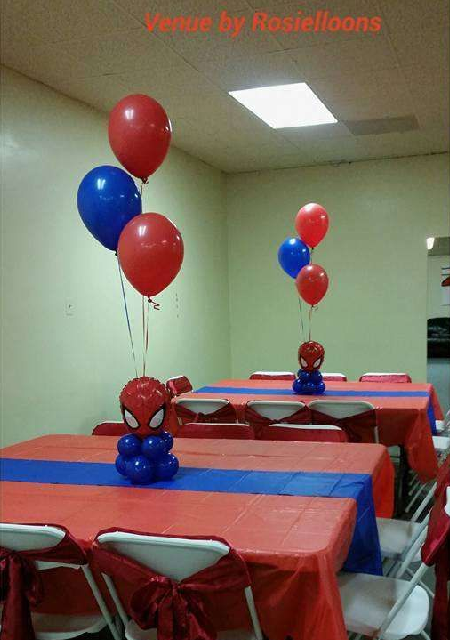 Decoração do Homem-Aranha simples para festa infantil