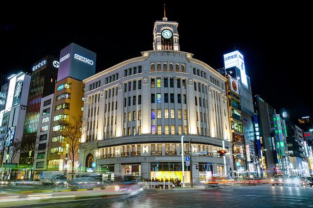 Ginza is one of the places to visit in Japan for shopping