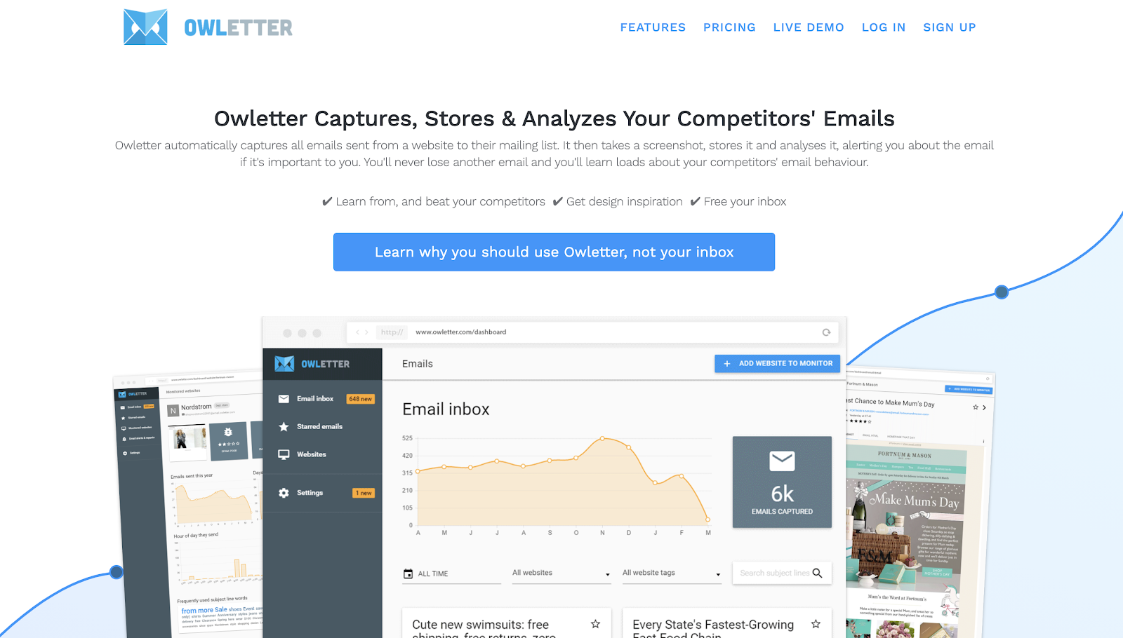 owletter competitor newsletter analysis
