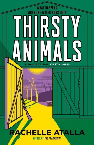 A book cover that says "thirsty animals"
