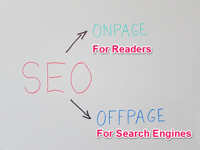 The difference between on-page SEO and off-page SEO