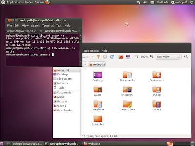 Classic Ubuntu 11.04 desktop