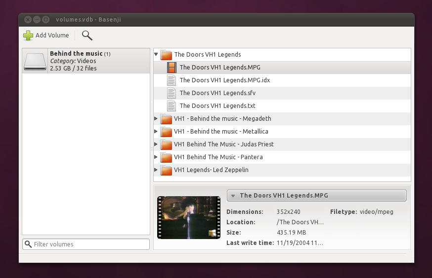 Basenji 0.8 (Tool To Index Your CDs/DVDs, USB Devices And Network Drives),  Released ~ Web Upd8: Ubuntu / Linux blog