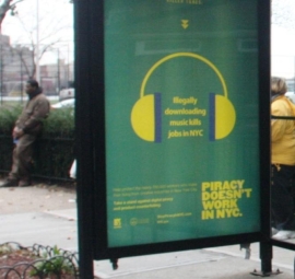 Image of Ad in bus shelter