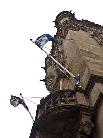 Dunfermline Town Hall - Flags