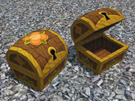 Kingdom Hearts 2 Papercraft 100 Acre Wood Treasure Chest